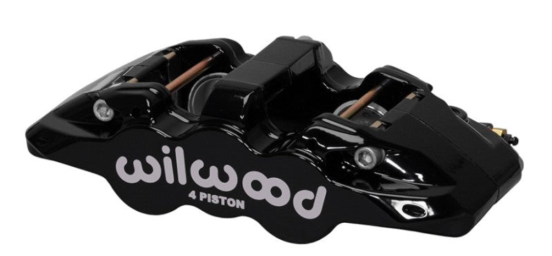 Wilwood Caliper-Aero4 Black 1.12/1.12in Pistons 0.81in Disc 120-14004-BK