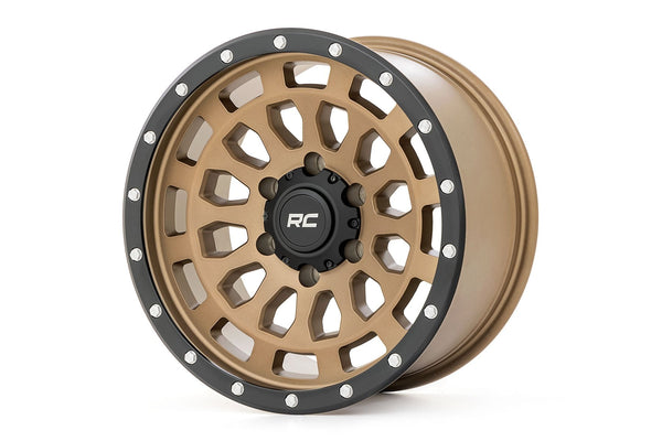Rough Country 87 Series Wheel Simulated Beadlock Bronze/Black 17X8.5 5X4.5 +0Mm Fits Dodge W100 Series, Dodge W100 Pickup & more (1960-2026) 87170913