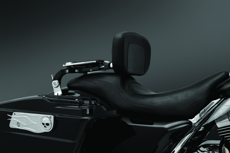 Kuryakyn Chrome & Black Multi-Purpose Driver & Passenger Backrest Harley & Victo