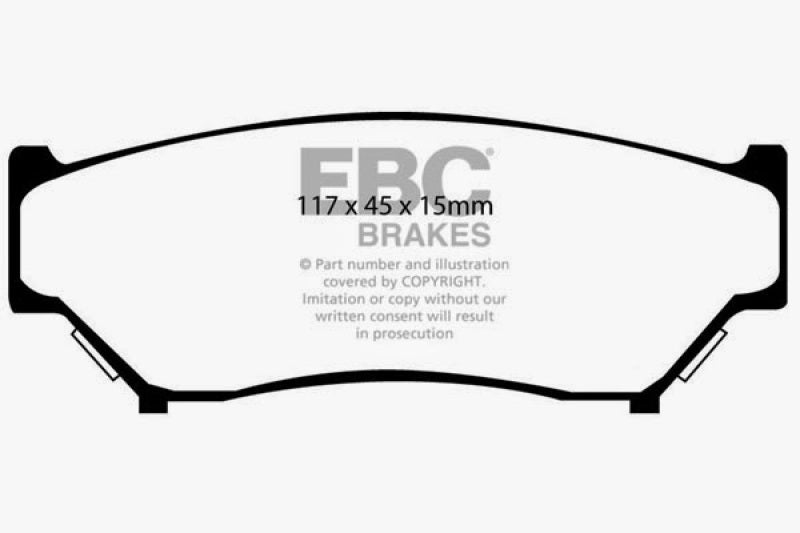 EBC 99-03 Chevrolet Tracker 2.0 Ultimax2 Front Brake Pads UD807