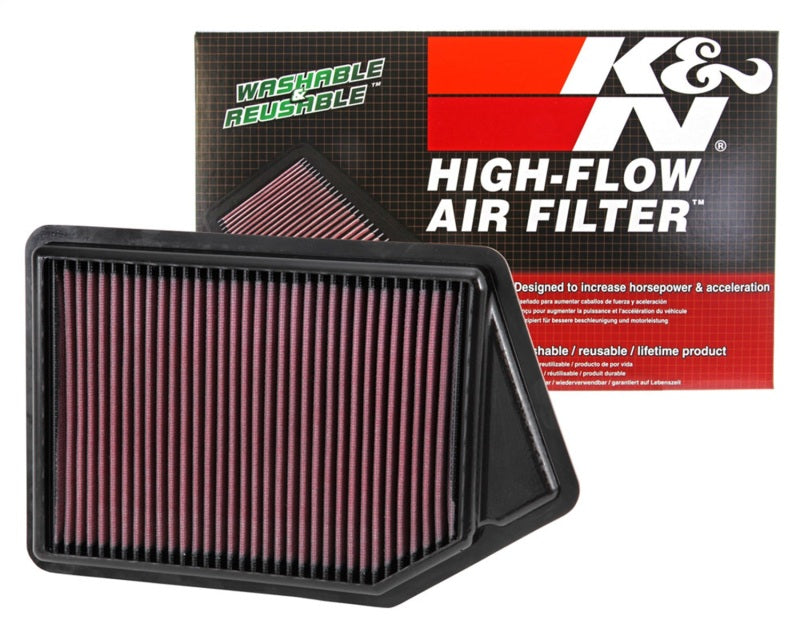 K&N 33-2498 Air Panel Filter for HONDA ACCORD L4-2.4L F/I  2013-2017