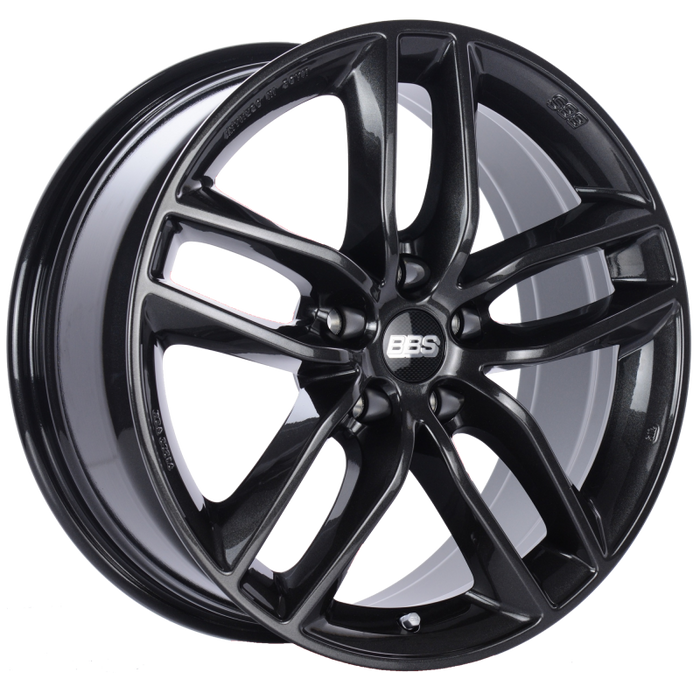 BBS SX 17x7.5 5x112 ET35 Crystal Black Wheel -82mm PFS/Clip Required SX0302CB