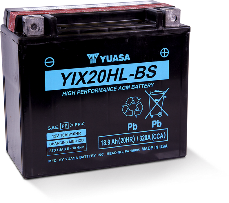Yuasa Agm High-Performance Maintenance Free Batteries YUAM620BHX
