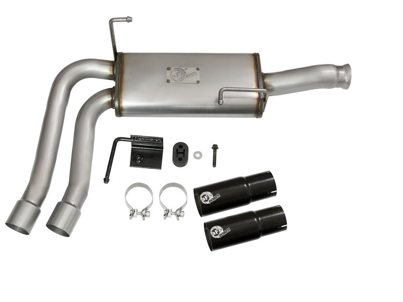 aFe Rebel Series CB Middle-Side Exit SS Exhaust w/ Black Tips 09-16 GM Silverado/Sierra V6/V8 49-44070-B