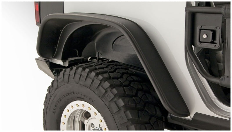 Bushwacker Rear Flat Style Fender Flares For Jeep Wrangler Jk 07-18 2 Door 10052-07