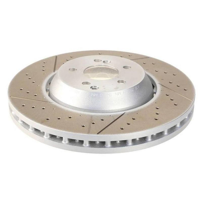 SHW 16-19 Mercedes-Benz C63 AMG 4.0L Front Drilled-Slotted Lightweight Brake Rotor (2224212612) TFX49150