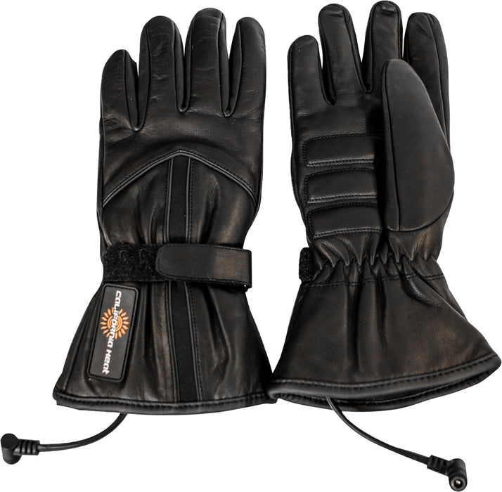 California Heat 12V Heated Leather Gloves (X-Small) (Black)