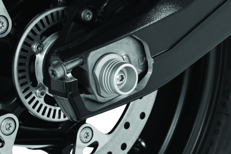 Kuryakyn Motorcycle Accessory: Lodestar Rear Axle Sliders For Bmw F 750 & 850 Gs, Silver, 1 Pair 3817