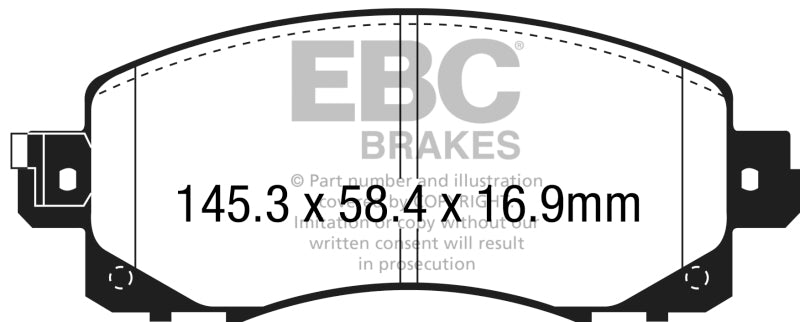 EBC 18+ Subaru Crosstrek 2 Ultimax Front Brake Pads UD2045