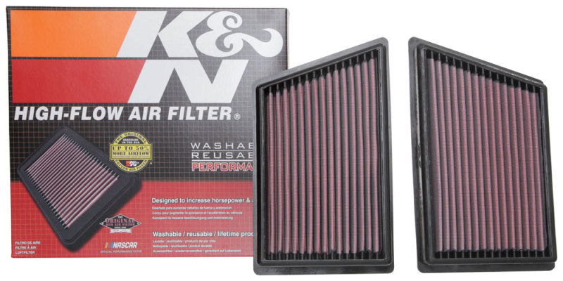 K&N 33-3153 Air Panel Filter for PORSCHE 911 H6-3.0L F/I 2019-2020 (2 PER BOX)