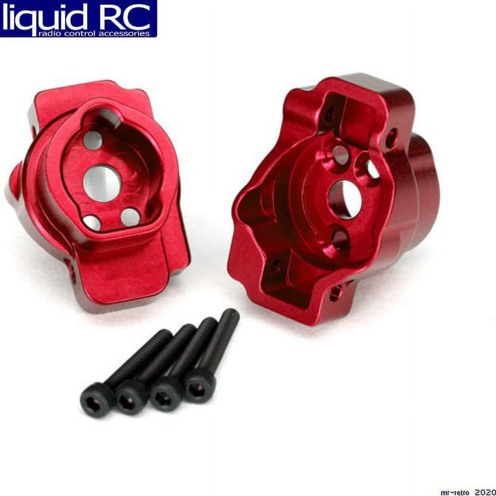 Traxxas Portal Drive Axle Mount, Rear, 6061-T6 Aluminum (Red-Anodized) (Left And Right)/ 2.5X16 Cs (4) 8256R