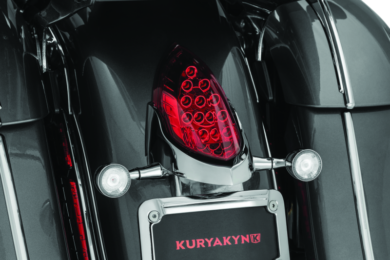 Kuryakyn Rear Turn Signal & License Plate Mount Indian Chrome 3128