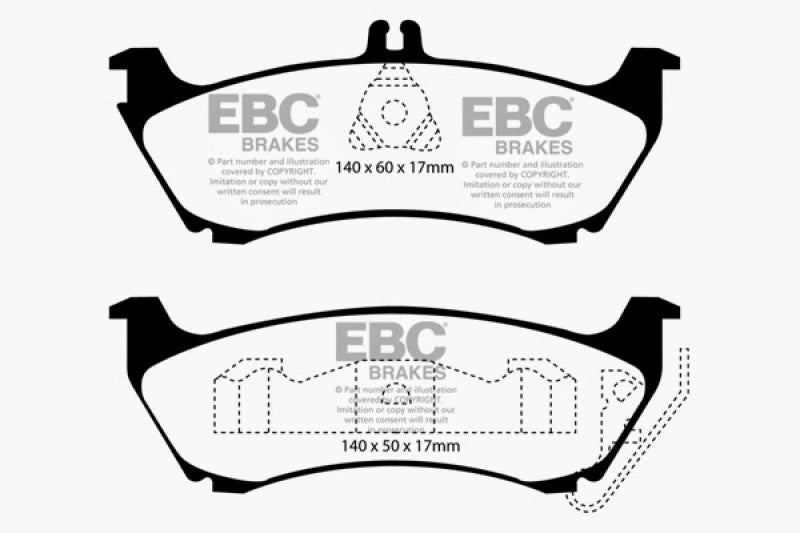 EBC 99-02 Mercedes-Benz M-Class (ML) ML320 3.2 Yellowstuff Rear Brake Pads DP41437R