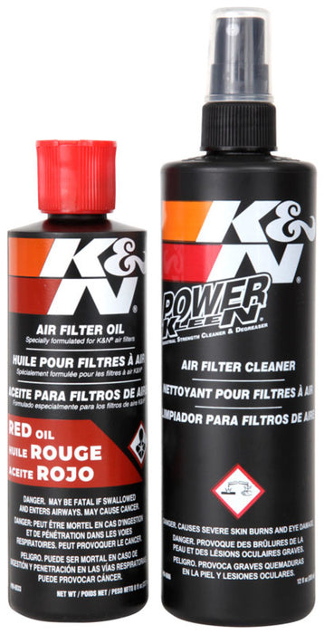 K&N Air Filter Cleaning Kit: Squeeze Bottle Filter Cleaner And Red Oil Kit;