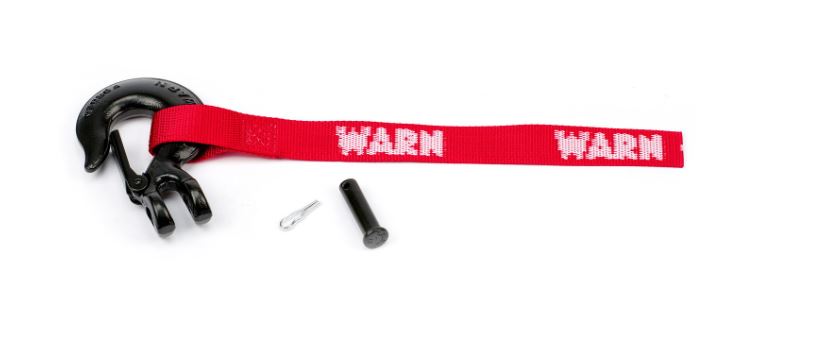 Warn Hook Replacement Hook For Axon 3500/ 4500/ 4500Rc/ 5500 Winches; Black; With Strap 89541