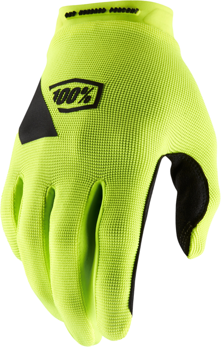 100% Ridecamp Gloves Fluo Yellow Lg 10011-00012