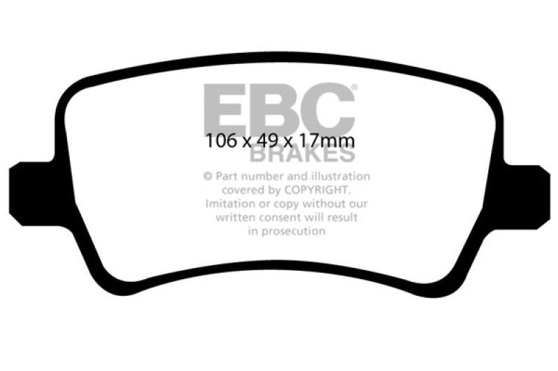 EBC 13-15 Land Rover LR2 2.0 Turbo Greenstuff Rear Brake Pads DP61934