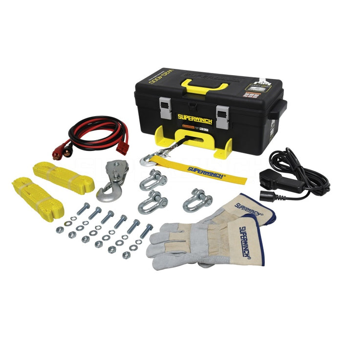 Superwinch 1140232 Winch 2 Go 12V 4000SR Portable Winch System with Synthetic Rope - 4000 lbs