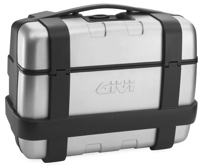 Givi Trk33 Trekker Monokey Top/Side Case Set (33 Liter) (Brushed Aluminum/Matte Black) TRK33PACK2A