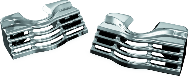 Kuryakyn Motorcycle Accent Accessory: Slotted Head Bolt Covers For 1999-2016 Harley-Davidson Motorcycles, Chrome, 1 Pair 7260