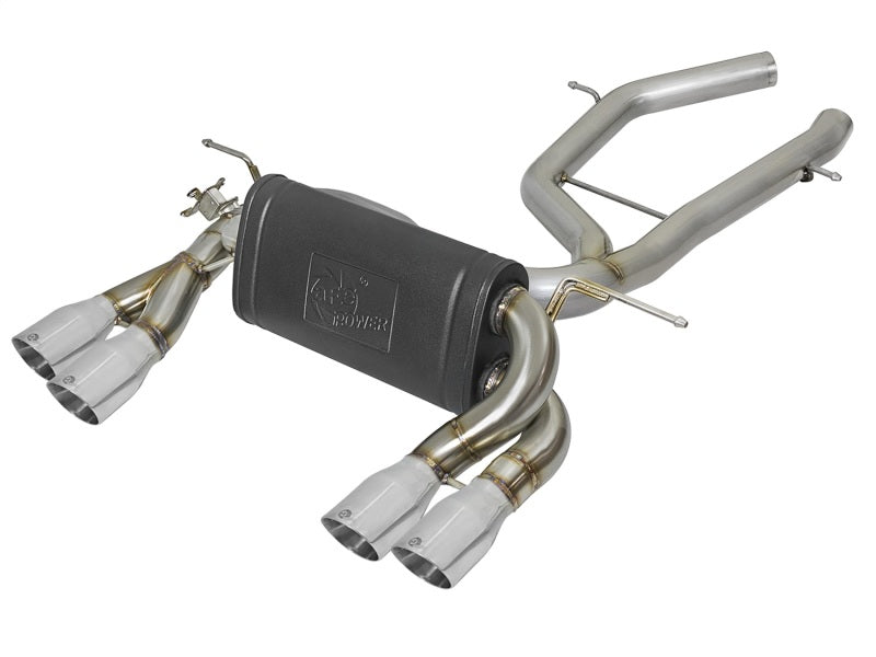 aFe MACH Force-Xp 2-1/2in SS Axle Back Exhaust w/Polished Tips 15+ BMW M3/M4 (F80/F82) L6 3.0L (tt) 49-36338-P