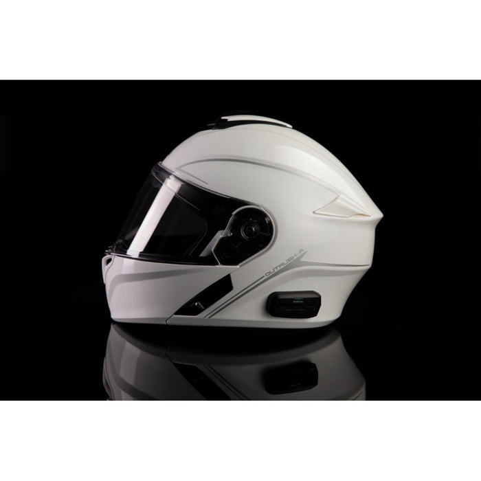 SENA Outrush R Solid Helmet (Medium, Glossy White)