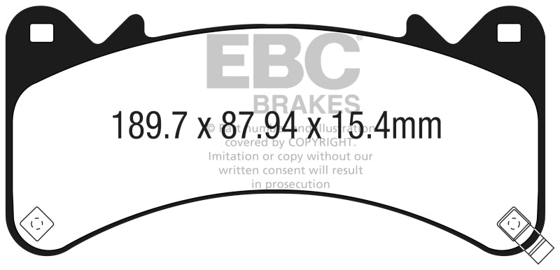 EBC 2015+ Chevrolet Tahoe 2WD (6 Piston Brembo) Extra Duty Front Brake Pads ED93067