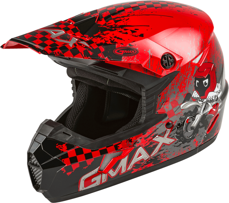 GMAX MX-46Y ANIM8 DOT Approved Youth Full-Face Motorcycle Helmet for Off Road Riding and Racing