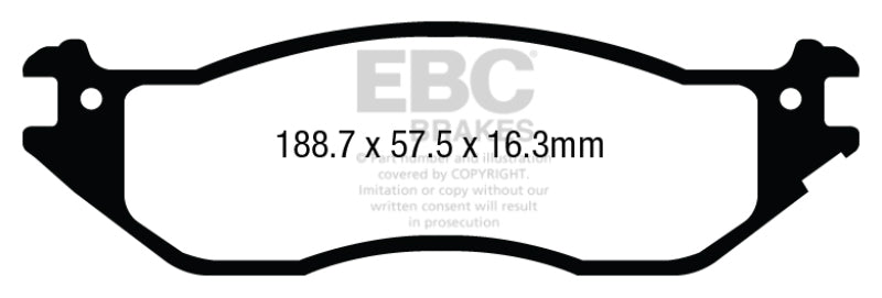 EBC 04-07 Ford Econoline E150 4.6 Yellowstuff Front Brake Pads DP43002R