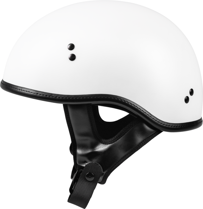 Highway 21 Motorcycle .357 Half Helmet (White, X-Small)