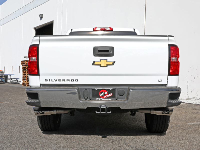 aFe Gemini XV 3in 304SS CB Exhaust w/ Cutout 14-19 GM Trucks 4.3/5.3L w/ Pol Tips CrewCab/Extended 49-34132-P