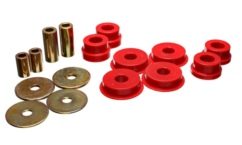 Energy Suspension 03-05 Mitsubishi Lancer EVO 8 Red Rear Differential / Mustache Bar Bushing Set 5.1108R