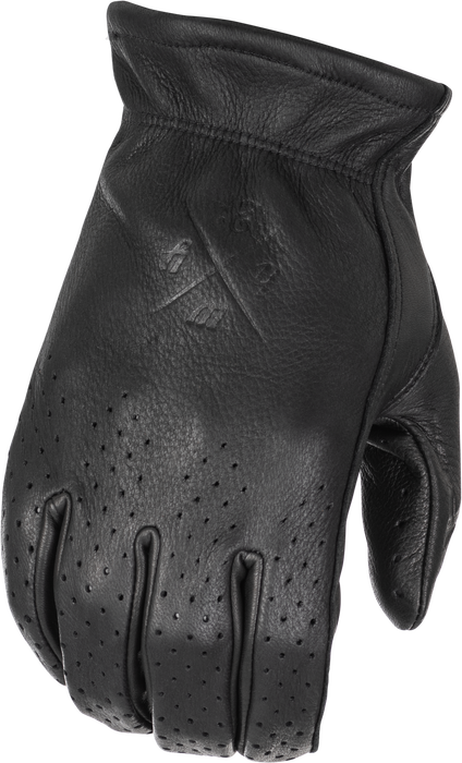 Highway 21 Men's Motorcycle Louie Perforated Gloves (Black, X-Small)