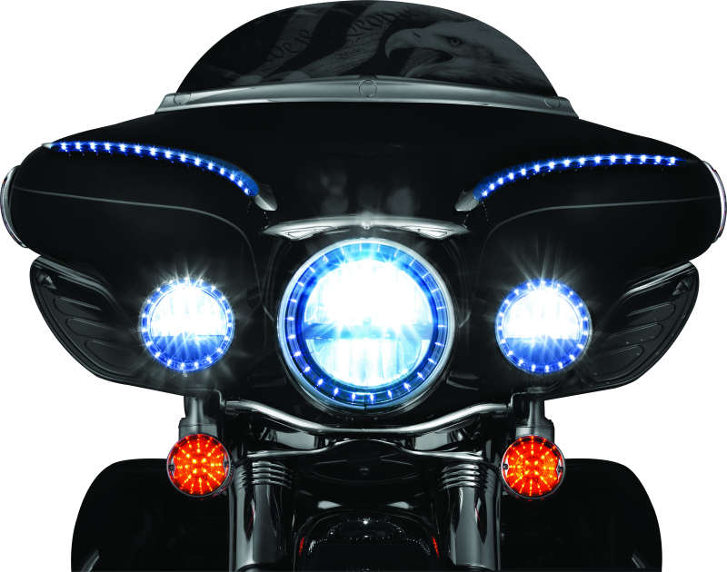 Kuryakyn LED Halo Trim Ring Chrome Headlight (7785)