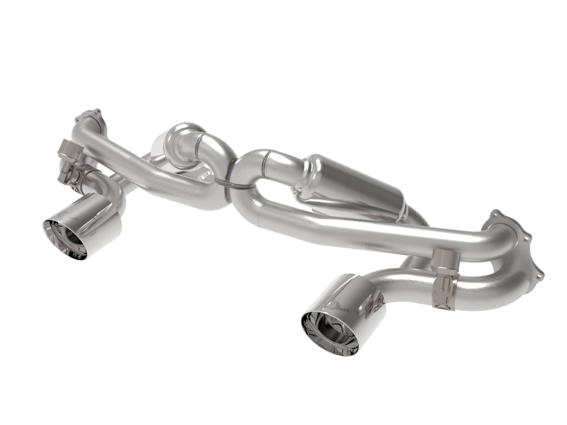 aFe MACHForce XP 2.25in-2.5in 304SS Exhaust Cat-Back 20-22 Porsche Cayman GT4 (718) Polished Tips 49-36443-P