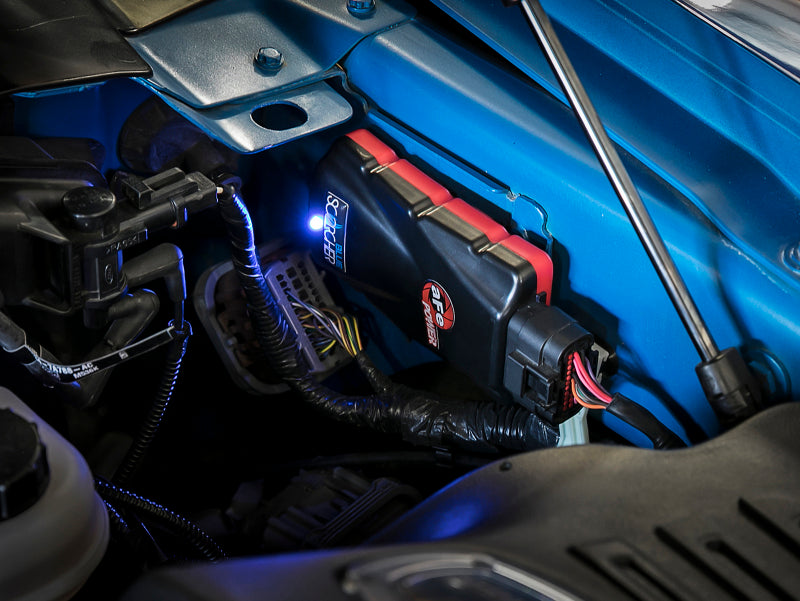 aFe Power 18-21 compatible with Jeep Wrangler JL 2.0L (t) Scorcher Blue Bluetooth Power Module 77-86206