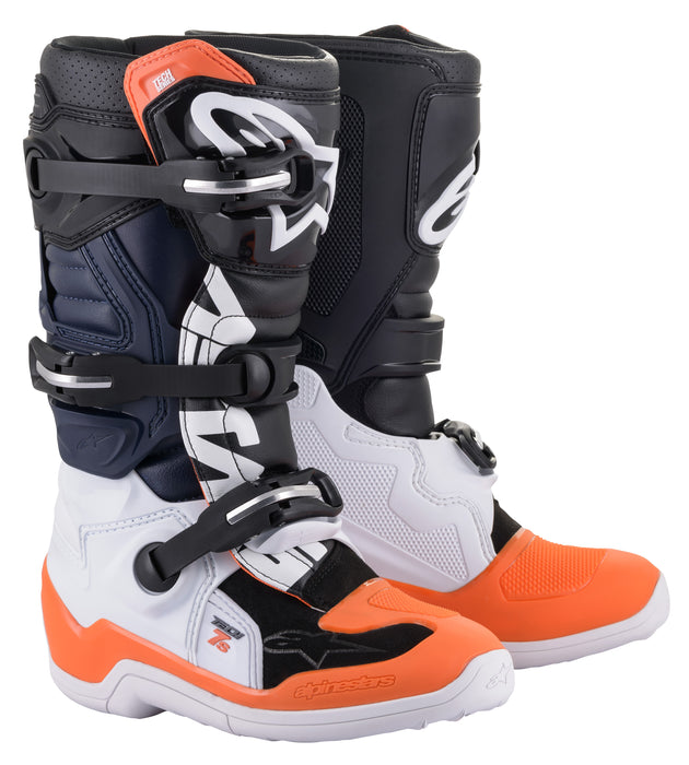 Alpinestars 2015017-1241-3 Tech 7S Boots Black/White/Orange Fluo Sz 03