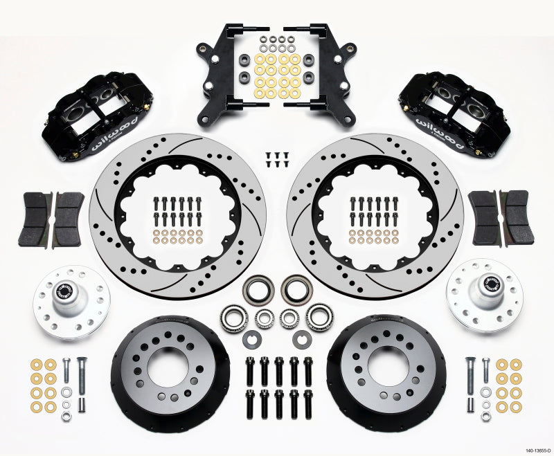Wilwood Narrow Superlite 6R Front Hub Kit 14.00in Drilled 60-68 Ford / Mercury Full Size / Galaxie 140-13655-D