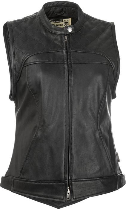 Highway 21 Women's Motorcycle Ava Vest (Black, 2X-Large)