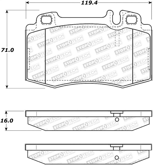 StopTech 02-06 Mercedes-Benz S500 / 03-06 Mercedes-Benz CL500 Street Performance Front Brake Pads 308.08473