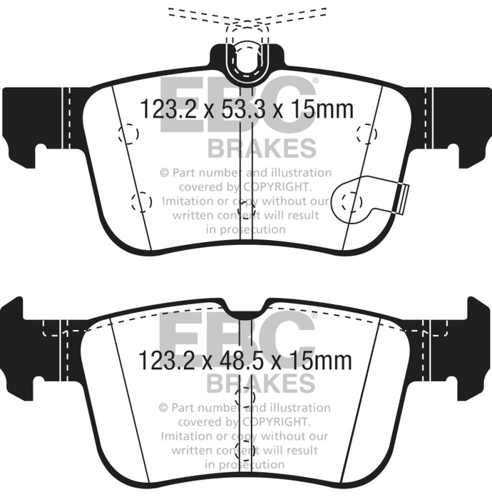 EBC 2013+ Lincoln MKZ 2.0L Hybrid Redstuff Rear Brake Pads DP33059C