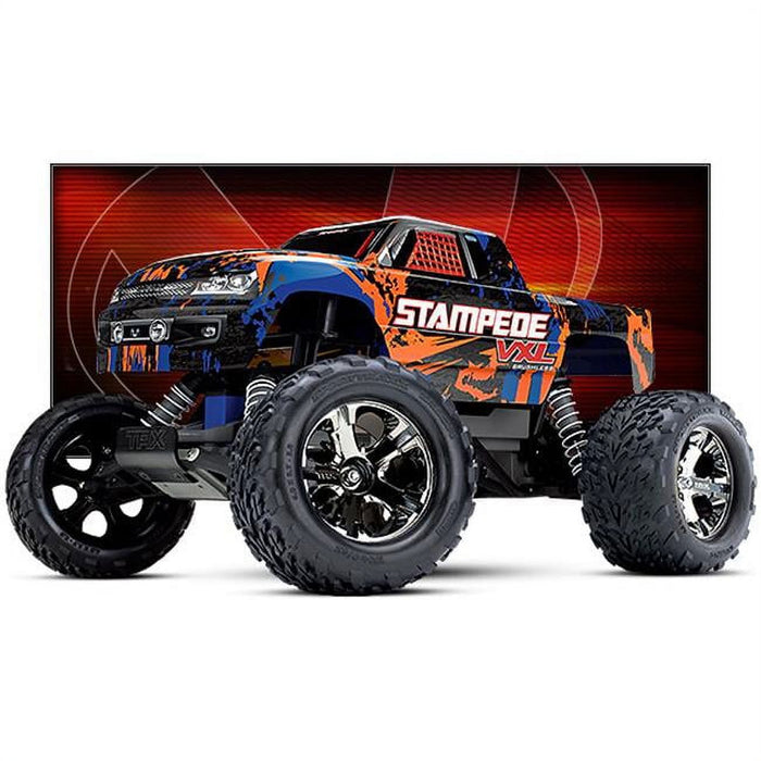 Traxxas 360764ORNG Stampede VXL 1 to 10 Scale Monster Truck withTQi, Orange