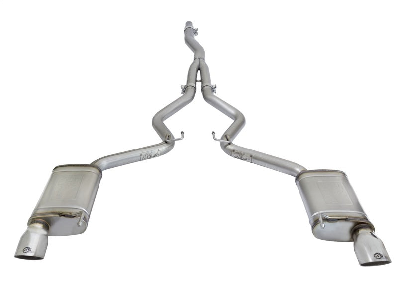 aFe MACHForce XP Exhausts Cat-Back SS-304 EXH w/ Polished Tips 15-16 Ford Mustang EcoBoost 2.3L (t) 49-33084-P