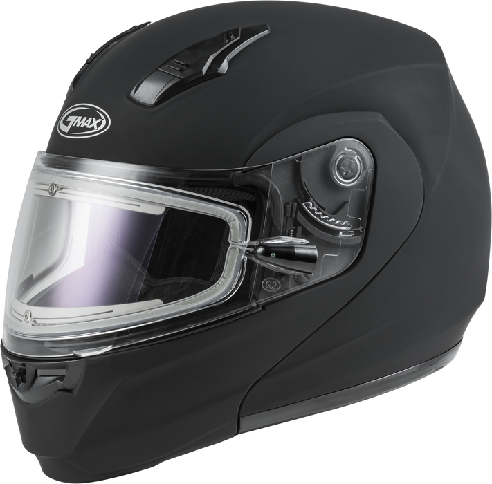 GMAX MD-04S, DOT Approved Modular Helmet for Snow & Motor Sports with Dual Lens Shield (Matte Black)