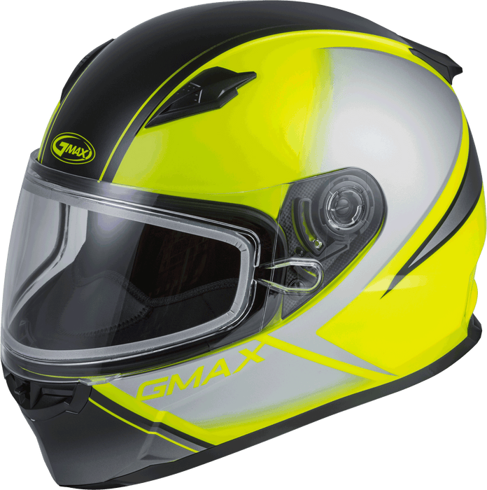 Youth GM-49Y Hail Snow Helmet Matte HI-VIS/Black/Grey YL