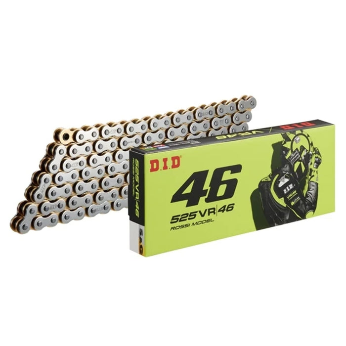 D.I.D. D.I.D 525Vr46 Series Chain 525 X 120, Nickel/Gold 525Vr46Sg120 525VR46SG120