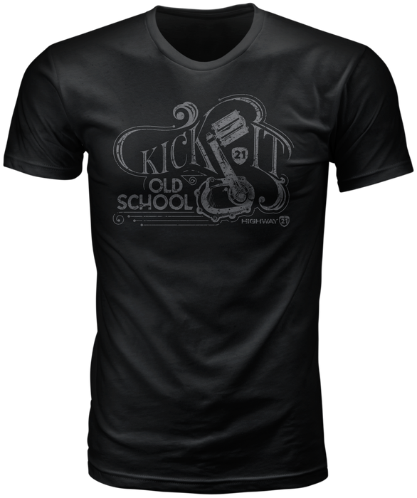 Highway 21 Men's Old School Tee (Black, 3X-Large)