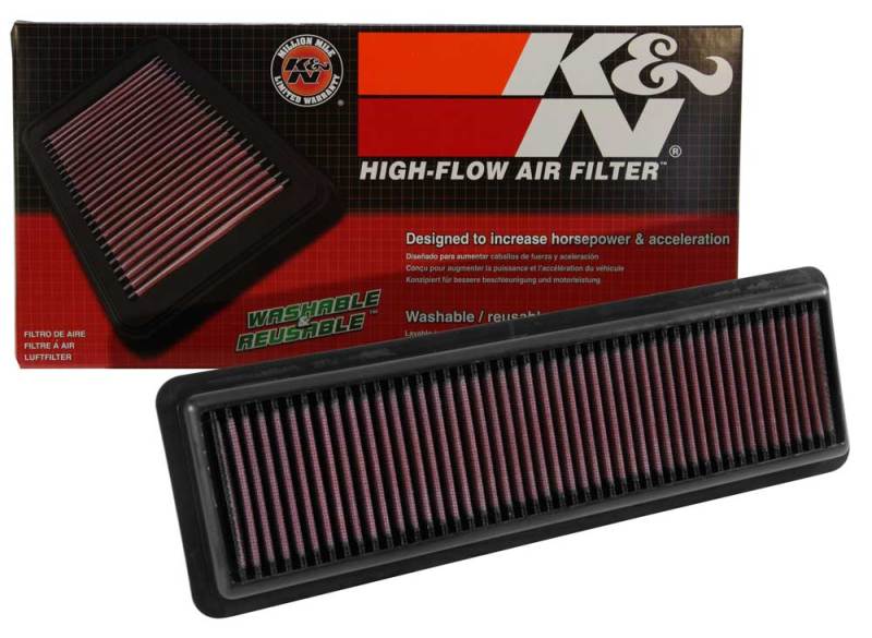 K&N 33-3049 Air Panel Filter for HYUNDAI GRAND i10 L4-1.2L F/I, 2014-2017
