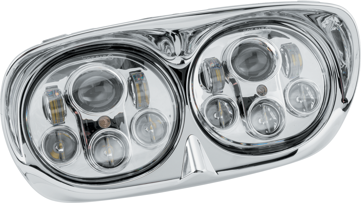 Letric Lighting Co. LLC-LRHP-CC Dual 5.75in. Projector LED Headlight Assembly - Chrome Housing