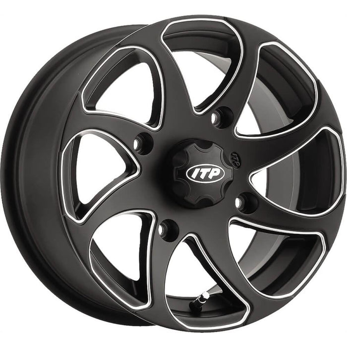 ITP Twister 14x7 ATV/UTV Driver Side Wheel - Milled/Black (4/137) 5+2